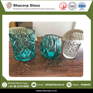 Conception unique votive hexagonale en verre taillé à la main disponible au prix de gros - Product Image 2