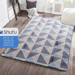 Espuma de alta densidad, suelo cómodo, suave, duradero, antialérgico, alfombra en relieve, puntos de goma antideslizantes, hecho a máquina, poliéster - Product Image 1