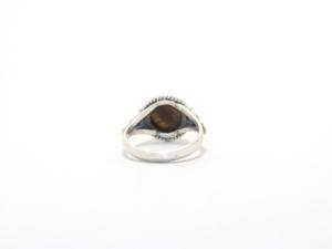 แหวนตาเสือทำด้วยมือสำหรับทุกเพศแหวนพลอยตาเสือทำด้วยมือทำจากเงินสเตอริงผลิตตามสั่งผลิตตามแบบ925 - Product Image 6