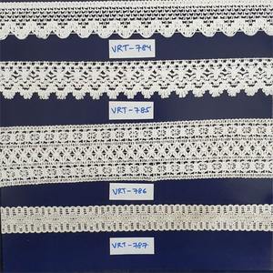 Encajes de algodón hechos a medida, adecuados para Diseñadores de ropa y fabricantes, disponibles con flecos y borlas, 2 pulgadas de ancho - Product Image 4