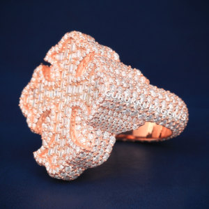 Custom Iced Out Hip Hop Jewelry Fine Charms Baguette Diamonds 925 <b>Silver</b> Moissanite Diamond Cross <b>Ring</b> for <b>Men</b> - Product Image 2