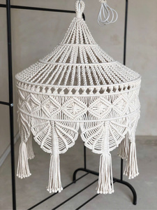 โคมไฟ macrame ที่อบอุ่นมีเอกลักษณ์คุณภาพสูงขายส่ง - Product Image 3
