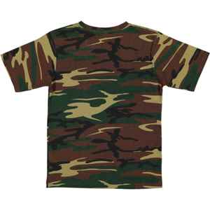 T-shirt camouflage vert Woodland jeunesse | Col rond 100% coton | T-shirt camouflage à manches courtes | Chemise d'extérieur durable et respirante - Product Image 2