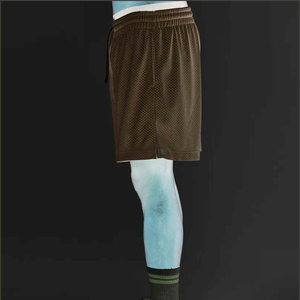 Pantalones cortos de malla de baloncesto negros de verano personalizados de alta calidad para hombre, ropa deportiva con estampado de doble capa, logotipo de talla grande disponible - Product Image 4