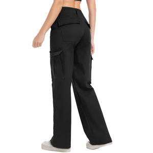 เสื้อผ้าแฟชั่นสตรีทแวร์กางเกงคาร์โก้สำหรับผู้หญิงเครื่องแต่งกายทันสมัยสีพื้นกางเกงคาร์โก้ระบายอากาศได้ดี - Product Image 2