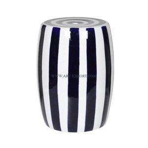 Mesa de centro redonda azul y blanca con incrustaciones de hueso con patas de madera maciza, muebles de comedor, mesa de centro para el hogar y los hoteles - Product Image 6