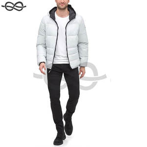 Veste à Capuche Homme Résistant à l'Eau Logo Doudoune Tailles Standard et Grandes Tailles Ultra Loft Argent XX-Large - Product Image 2