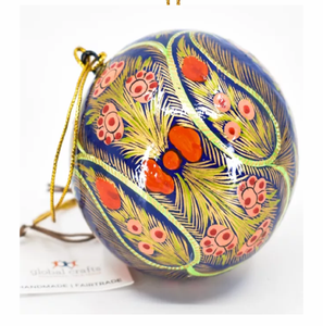 กระดาษปาเช่บอลแต่งลายใบไม้และจุดแบบแอบสแตรกของประดับทำมือดีไซน์ไม่เหมือนใครของตกแต่งเทศกาล - Product Image 6