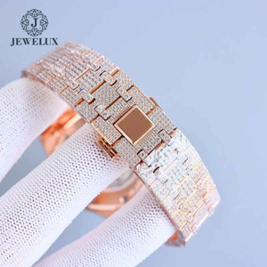 Reloj Mecánico de Edición Limitada de Alta Calidad con Diamantes de Moissanita en Oro Rosa, Reloj de Lujo para Negocios - Product Image 4