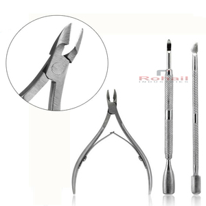 Rohail Industry Toe Nail Clipper Scissors Art Cuticle Spoon Nipper 3-in-1 Manicure Tool Kit Professional Durable Customizable - Product Image 3