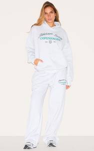 Sudadera con capucha bordada de longitud completa Premium Ash Grey Drop Shoulder para mujer Sudaderas con capucha antiarrugas y transpirables Sudadera con cremallera para mujer - Product Image 5