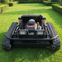 Tondeuse à fléaux télécommandée 22 CV à essence, qualité industrielle, 4 temps, largeur de coupe 800 mm pour l'agriculture et la foresterie, pente maximale 60 %