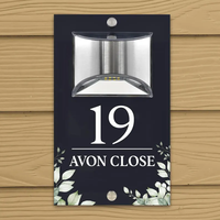Signe d'adresse de numéro de maison LED Solar Outdoor Waterproof House Room Number Sign Acrylique Solar Address Led Number Letters Sign