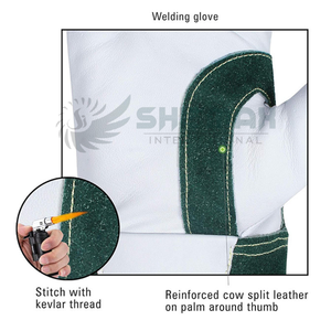 Gants de soudage robustes conçus pour une application extrêmement résistante à la chaleur Gants en cuir durables antidéflagrants pour le métal industriel - Product Image 4