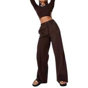 Comprar pantalones de chándal deportivos de invierno para mujer con logotipo personalizado pantalones acampanados ropa de calle transpirable con bolsillos 2026 - Product Image 1