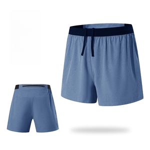 Personalizable 2 en 1 Poliéster Hombres Mallas para correr Gimnasio Pantalones cortos con bolsillo DDP envío - Product Image 1