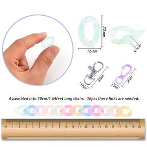 Cadena de eslabones de resina de estilo audaz y artístico para diseñadores y creadores imaginativos. Cadena de eslabones de resina para joyería. - Product Image 3