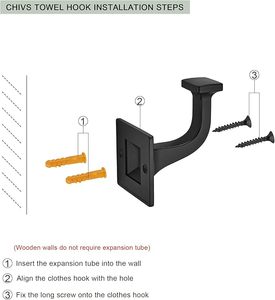 Champagne Bronze Decorative Wall <b>Hooks</b> Aluminium Robe <b>Hooks</b> for <b>Bathroom</b> Bedroom Kitchen-for Towel and Clothes Hardware - Product Image 3