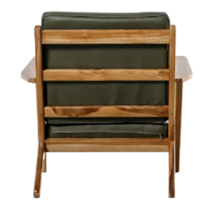 Silla Mecedora Moderna con Estructura de Madera Resistente y Acabado Liso, Diseño Ecológico para Dormitorio, Sala de Estar, Hoteles y Villas - Product Image 3