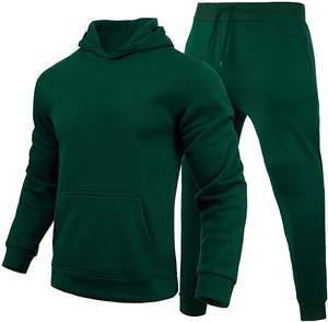 Conjunto Deportivo de 2 Piezas de Felpa Ecológica para Hombre, Talla Grande, Invierno, Sudadera con Capucha y Pantalones Deportivos, Color Personalizado, Chándal - Product Image 4