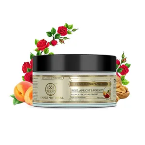 Khadi Exfoliante Facial Natural de Rosa, Albaricoque y Nuez-50g - Product Image 1