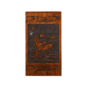 Urna de cremación de águila de palisandro hecha a mano, caja conmemorativa de árbol de la vida, recuerdo conmemorativo, urna de cremación decorativa para cenizas - Product Image 1
