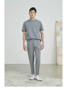 Camiseta de algodón 100% para hombre, estilo con cuello redondo, logotipo estampado, diseño personalizado, característica anticontracción, camisetas de longitud Regular - Product Image 4