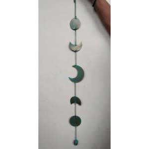 Mango Gifts Recycled Iron <b>Moon</b> <b>Phase</b> <b>Wall</b> Hanging <b>Art</b> Bohemian 95 cm Length Set of 5 Pcs for <b>Moon</b> Lovers Home Dcor - Product Image 1