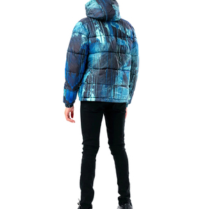 New Arrival Custom Men's Puffer Jackets High Quality Canvas Fabric Stand Collar Eco-Friendly High Street Style Winter Street - Product Image 3
