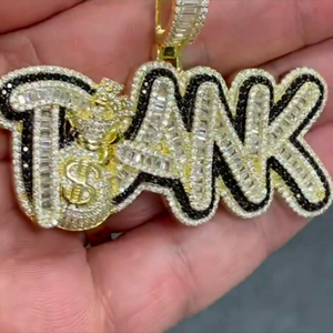 Colgante Unisex Joyería fina Colgantes y dijes Iced out Diamantes blancos Plata Diamante Encanto Cadena Rapero Joyería 925 Sterling - Product Image 5