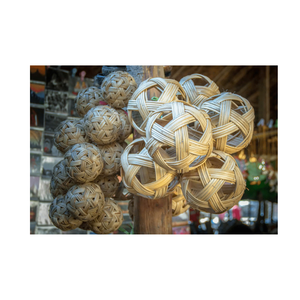 Boules en rotin boule en osier oiseaux jouet perroquet perruche jouets à mâcher pour perruches conures Hamsters balle orbes artisanat bricolage accessoires - Product Image 1