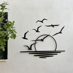 ตกแต่งผนังสีพาสเทลตกแต่งผนังโลหะแขวนผนังศิลปะสำหรับตกแต่งบ้านห้องนั่งเล่น - Product Image 6