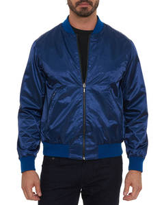 Vente en gros de vestes Letterman de style High Street pour hommes, blouson universitaire, veste en satin fin pour l'hiver disponible OEM - Product Image 2