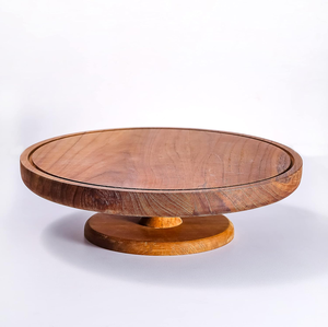 Soporte de pastel de madera Diseño rústico Personalizado hecho a mano Utensilios para hornear Herramientas Soporte de pastel de madera mejor venta - Product Image 6