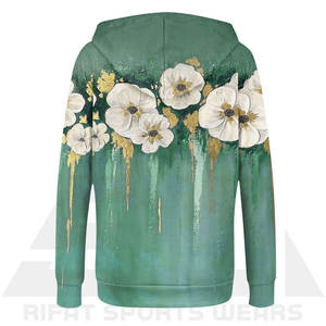 Women Terry <b>Sublimation</b> <b>Hoodie</b> Full Print Custom Design Pullover Soft Winter Wear Comfortable Casual Front - Product Image 3