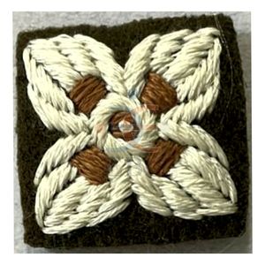 Écusson en tissu sergé fait main, de collection, en tissu peigné, insignes de grade de la Couronne royale du Commonwealth, étoiles de grade, étoiles PIPS - Product Image 1