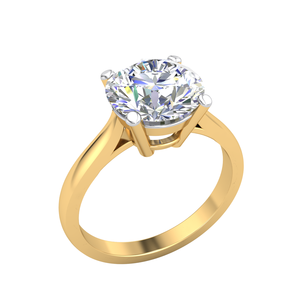 Bague classique élégante en or 18 carats pour femmes 3 Cts VS Clarity Lab Grown EF Color Diamond Jewelry Bague classique luxueuse certifiée IGI - Product Image 1