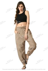 กางเกงฮาเร็ม Aladdin สำหรับผู้หญิงเป็นมิตรกับสิ่งแวดล้อมซักได้สไตล์คลาสสิกฤดูหนาวผ้ากระโดดโยคะ Hippy Boho ตรงแบนราบ - Product Image 3