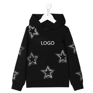 Diseño de moda material suave Hombres Rhinestone Logo Sudaderas con capucha Elegante transpirable duradero Hombres Rhinestone Logo Sudaderas con capucha - Product Image 4