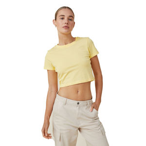 Top corto de alta calidad para mujer, camiseta recortada con diseño de logotipo personalizado, Tops para mujer, Top corto informal para mujer - Product Image 1