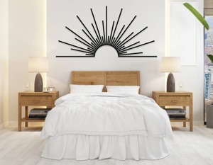 Arte de Pared de Metal Negro Antiguo, Escultura de Hierro Hecha a Mano, Decoración Elegante para Colgar en la Pared de la Sala de Estar, Dormitorio u Oficina - Product Image 4