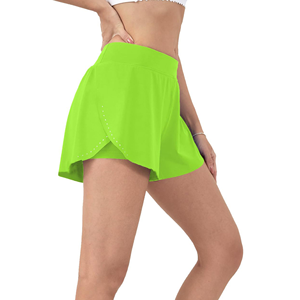 Shorts amples à taille haute pour femmes, respirants et à séchage rapide, fabriqués en mélange de coton léger, conçus pour un look décontracté et confortable au quotidien - Product Image 4