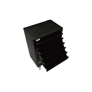 7-Drawer Mobile <b>Tool</b> <b>Cabinet</b> Black Rolling Steel Storage Cart - Product Image 4
