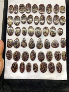 100% อัญมณีสีฟ้าทองแดงธรรมชาติสีเทอร์ควอยซ์ทรงผสมทรงแบนหลังปรับเทียบอัญมณีหลวมเครื่องประดับขัดสำหรับเป็นของขวัญของเธอ - Product Image 4