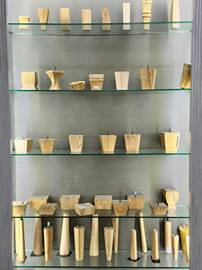 Pieds de canapé coniques en bois de caoutchouc massif personnalisés Pieds de meubles robustes pour l'hôpital et le salon Design moderne - Product Image 6