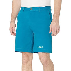 Pantalones cortos para hombre con botones mezclados de poliéster y algodón, ropa de playa orientada a la exportación, pantalones cortos deportivos informales atléticos - Product Image 3