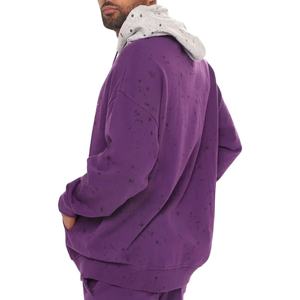 Nouveaux survêtements décontractés pour hommes, personnalisés, en molleton 100% coton, respirants, avec logo personnalisé, sweat-shirts et sweats à capuche pour hommes - Product Image 3