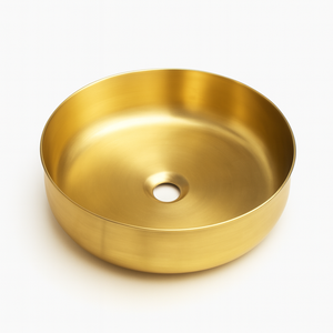 Évier artisanal sur mesure en cuivre patiné et laiton brossé |   Lavabo sur pied de luxe moderne pour salle de bain/toilettes, haut de gamme - Product Image 2