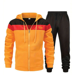 Survêtements de sport pour hommes avec fermeture éclair et capuche, pour la course à pied, l'entraînement en salle de sport, le jogging, les activités de plein air, légers et confortables - Product Image 1