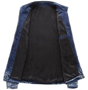 Vestes en jean pour hommes Vêtements d'extérieur décontractés Veste d'automne Manteau en jean à fermeture éclair Veste coupe ajustée pour homme - Product Image 3